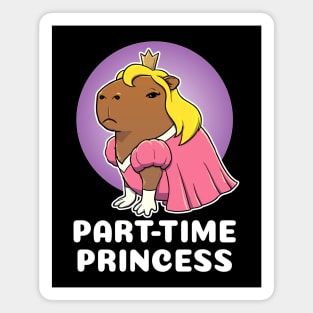 Part-time Princess Capybara Costume Magnet